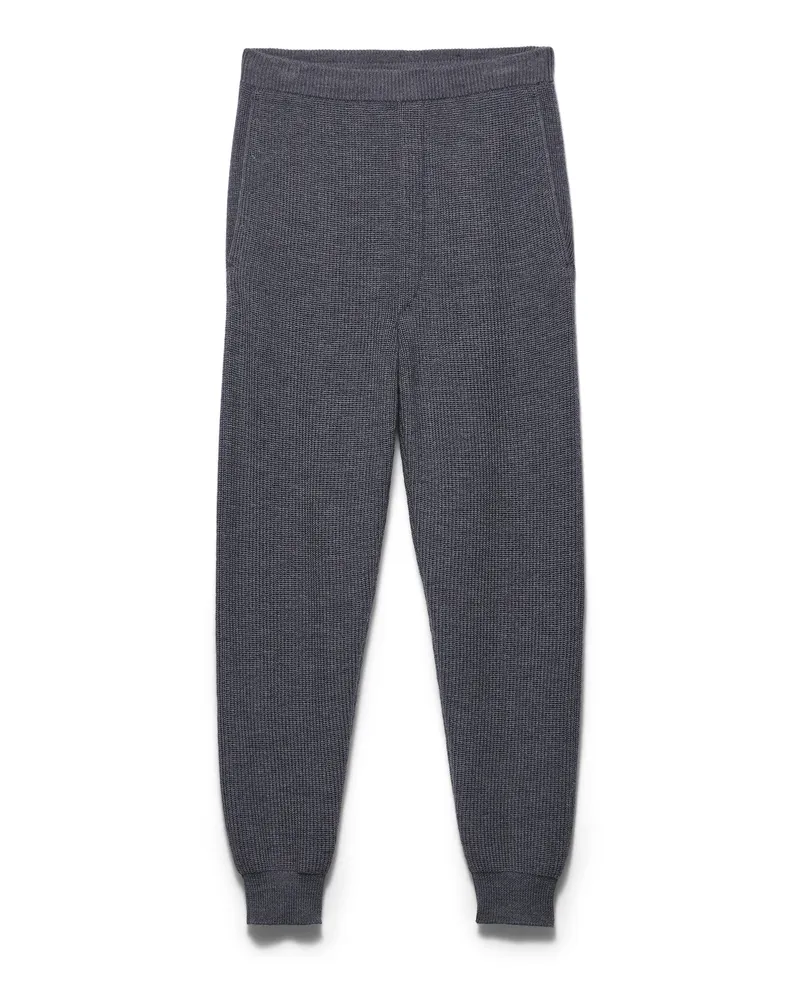 Prada Jogginghose Aus Wolle, Herren, Schiefergrau, Größe Schiefergrau