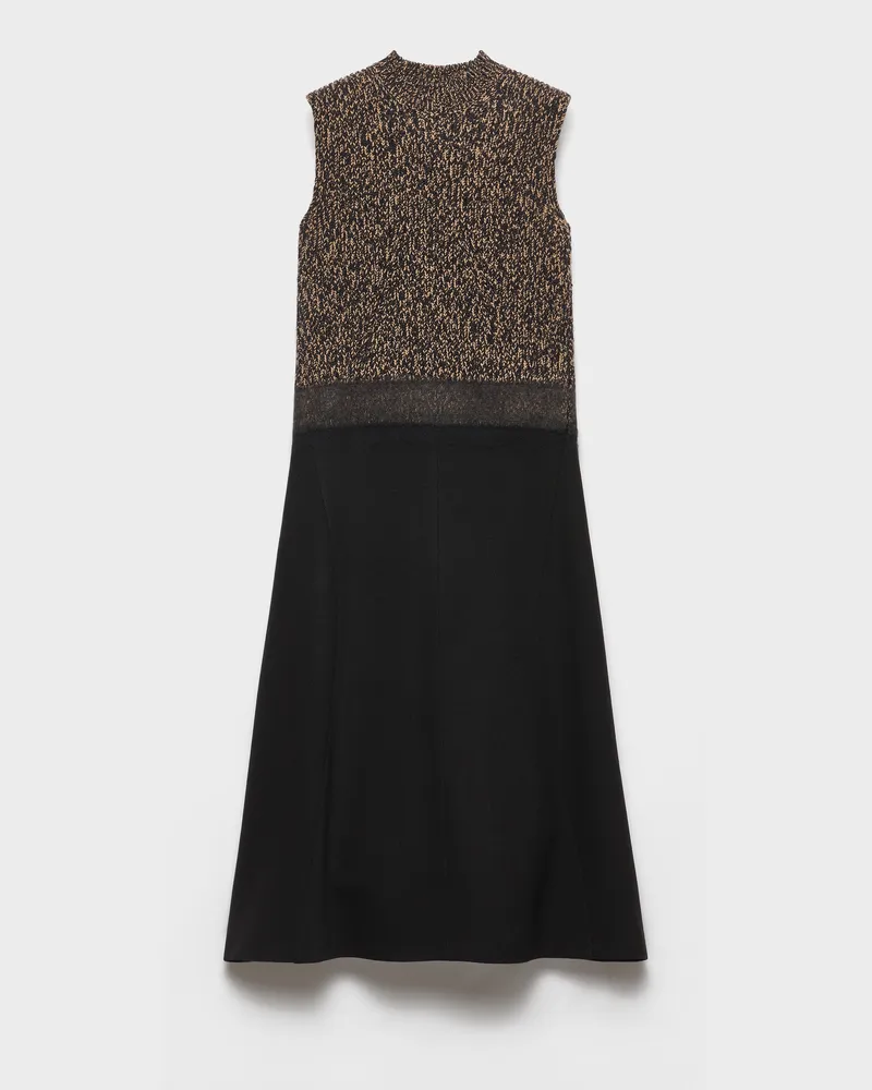 Prada Kleid aus Shetlandwolle und Kaschmir Schwarz