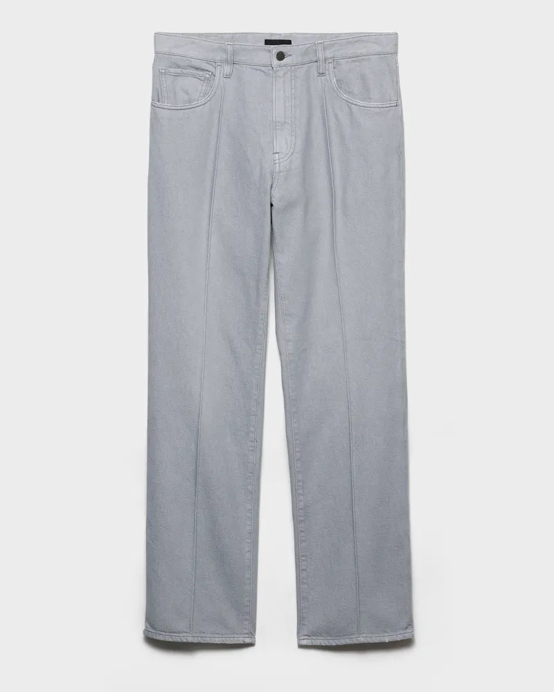 Prada Five-Pocket-Jeans aus gewaschenem Denim Grau