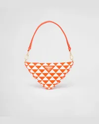 Prada Mini Bag aus besticktem Jacquard Orange