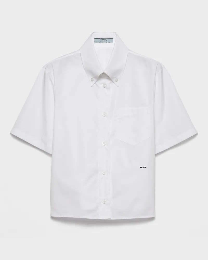 Prada Hemd aus Popeline Weiss