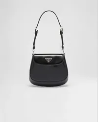 Prada Cleo Mini-Tasche aus gebürstetem Leder Schwarz