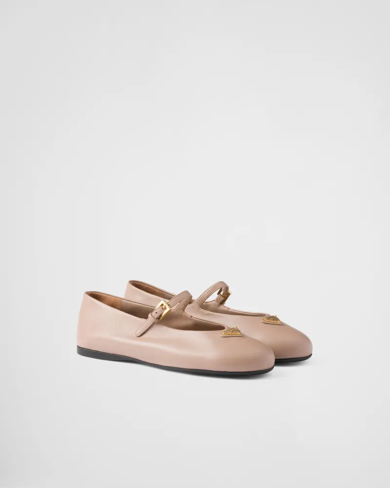 Prada Ballerinas aus Nappa-Leder Puderrosa