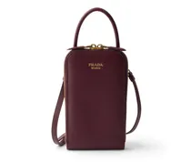 Mini Bag Aus Saffiano-leder, Damen, Burgundy