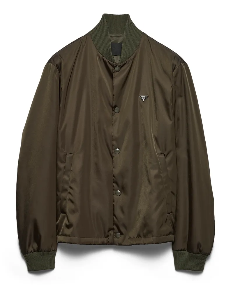 Prada Bomberjacke Aus Re-nylon, Herren, Moos, Größe Moos
