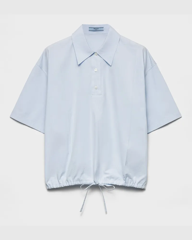 Prada Hemd aus Popeline Astro-blau