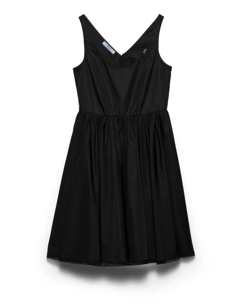 Prada Minikleid Aus Re-nylon, Damen, Schwarz, Größe Schwarz