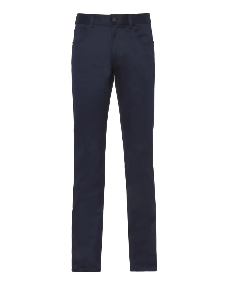 Prada Five-pocket-hose Aus Drillich-stretch, Herren, Marineblau, Größe Marineblau