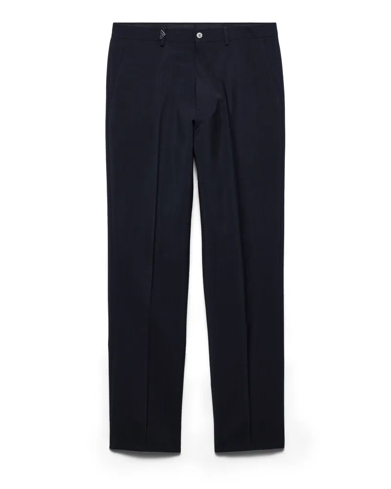 Prada Hose Aus Mohairwolle, Herren, Blau, Größe Blau
