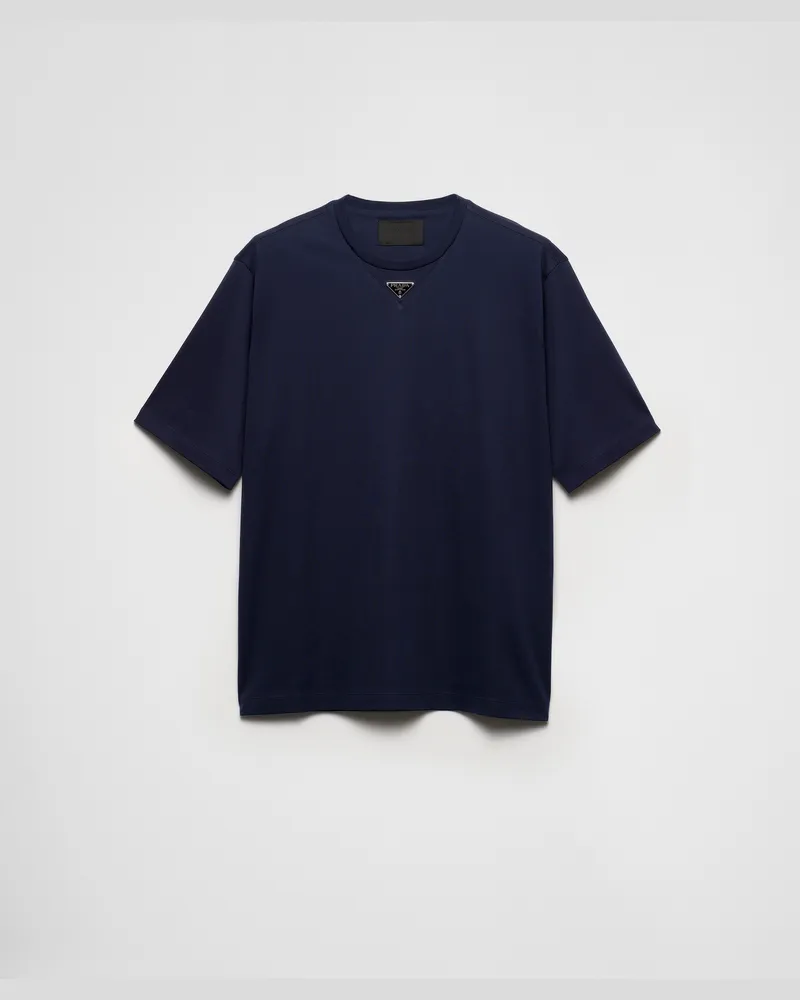 Prada T-Shirt aus Baumwolle Blau