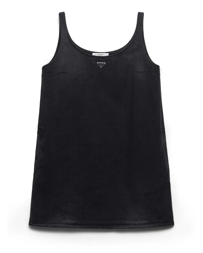Prada Denim Mini-dress, Damen, Schwarz, Größe Schwarz