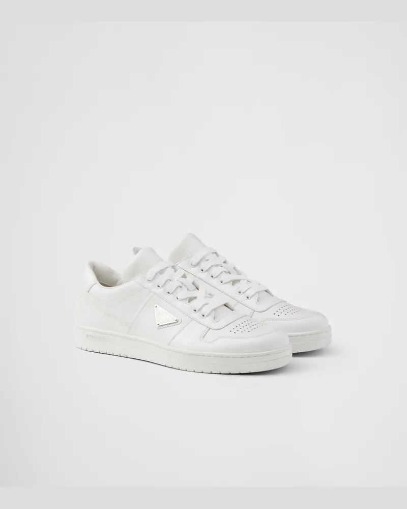 Prada Downtown Sneaker aus Leder Weiss
