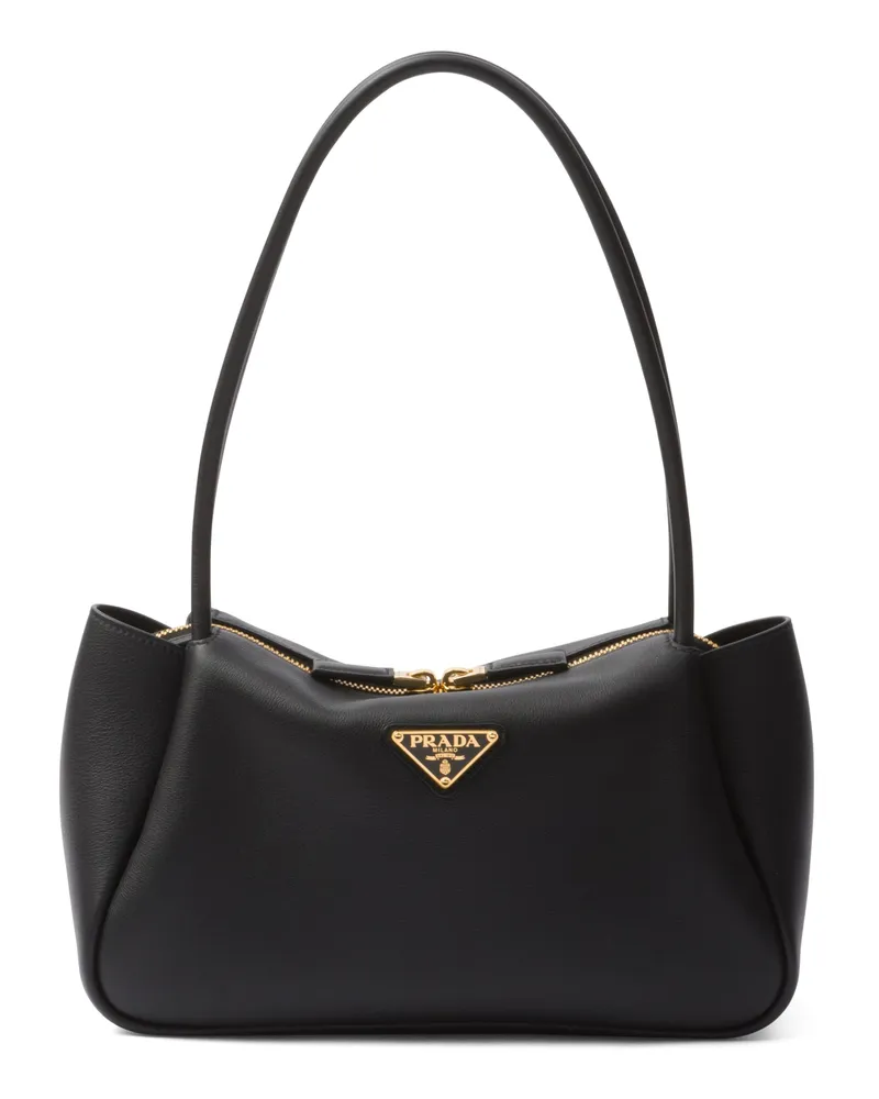 Prada Darling Mittelgroße Handtasche Aus Leder, Damen, Schwarz Schwarz