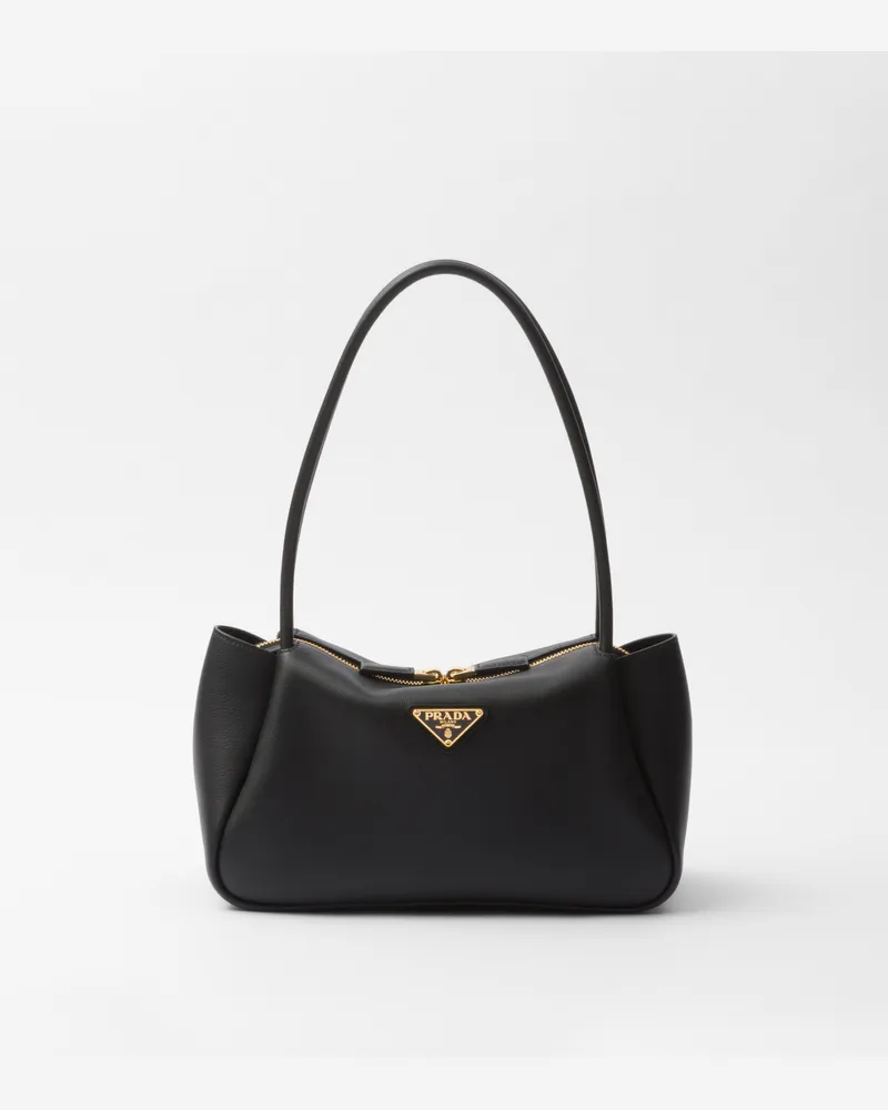 Prada Darling Mittelgroße Handtasche aus Leder Schwarz