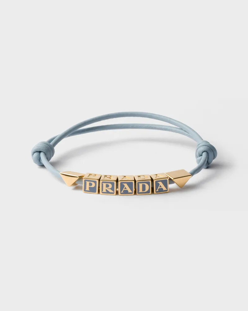 Prada Armband aus Nappaleder Astralblau