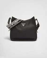 Prada Hobo Bag aus Leder Schwarz