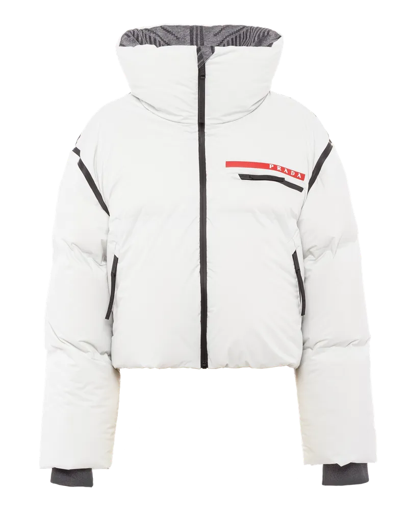 Prada Daunenjacke aus Light Re-Nylon Kalk