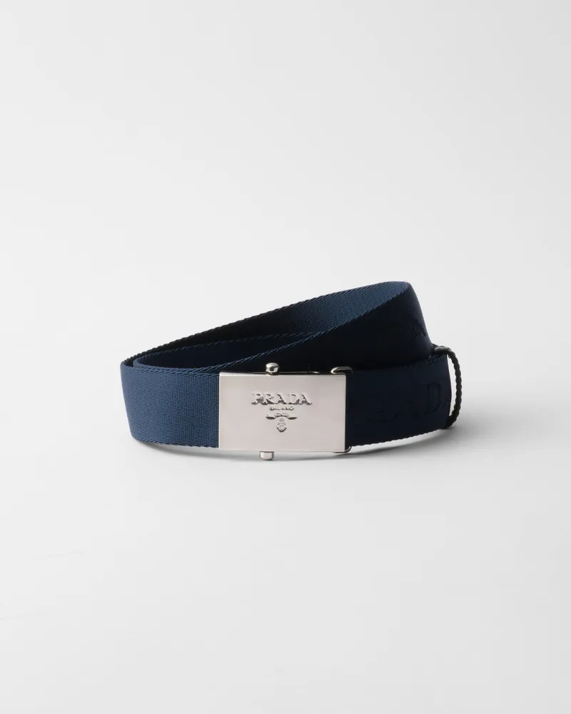 Prada Gürtel aus Baumwollband Blau
