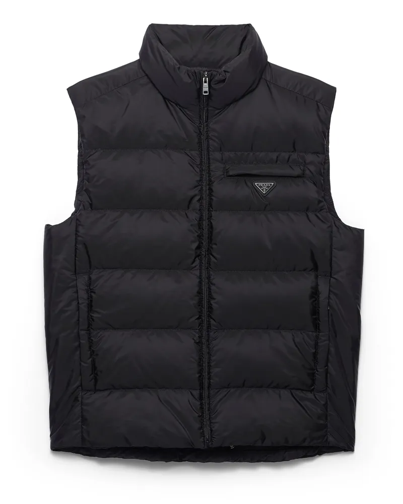 Prada Weste Aus Re-nylon, Herren, Schwarz, Größe Schwarz