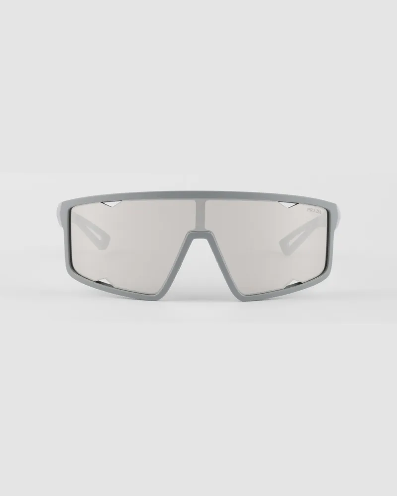 Prada Linea Rossa Active Sonnenbrille Silber-verchromte