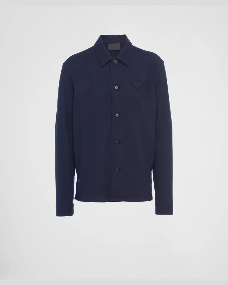 Prada Hemd aus Wollgemisch Blau