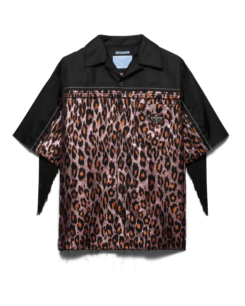 Prada Timecapsule Hemd Aus Wollgemisch Mit Fransen, Herren, Rosa, Größe Rosa