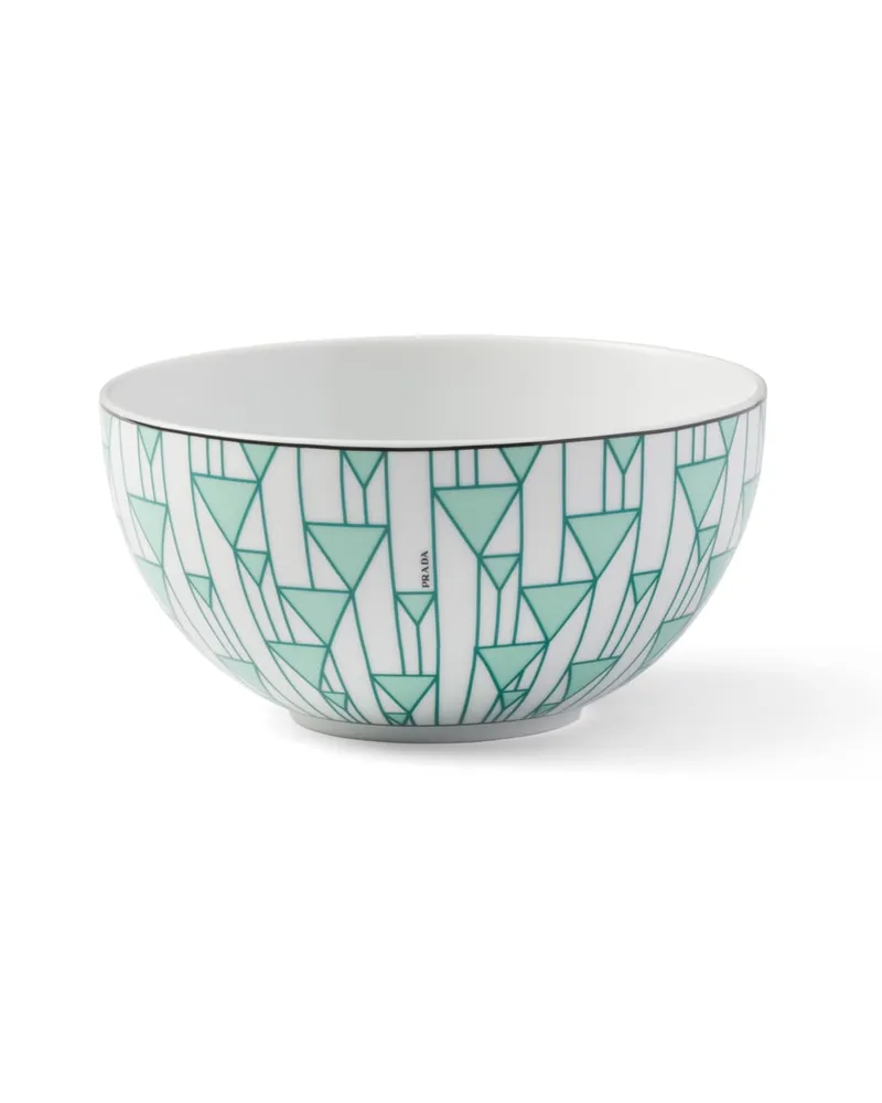 Prada Set Mit Zwei Suppenschalen Aus Porzellan – Vienna Green, , Grün Grün