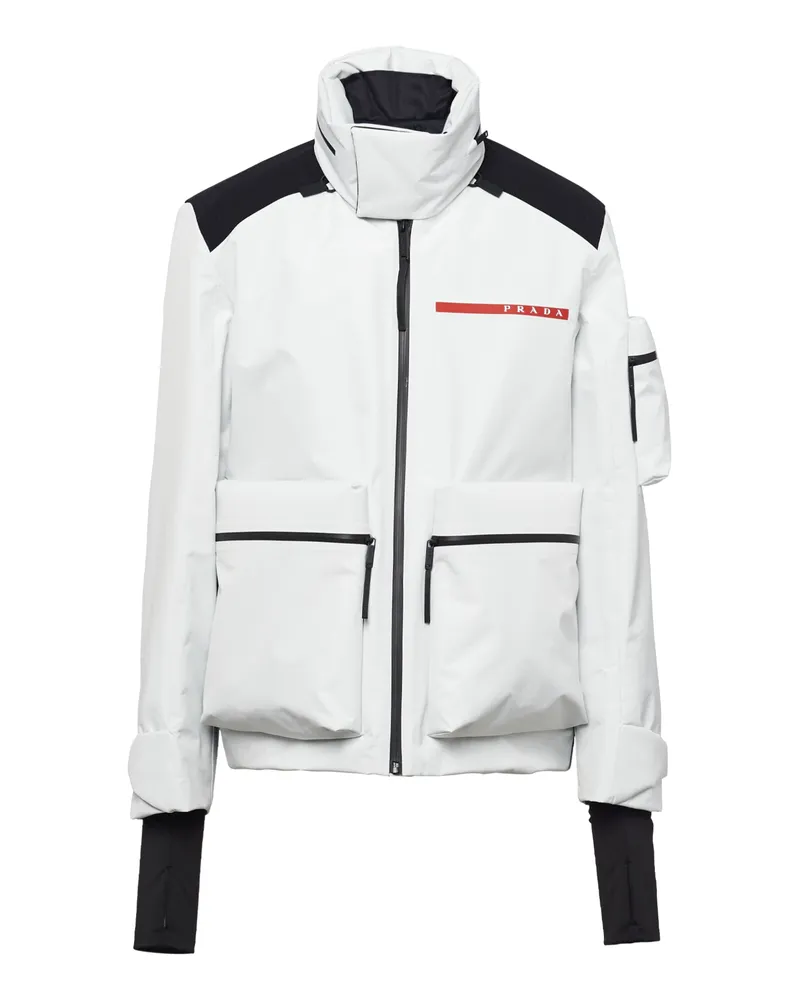 Prada Windbreaker Aus Funktionsgewebe, Herren, Kalkweiss, Größe Kalkweiss