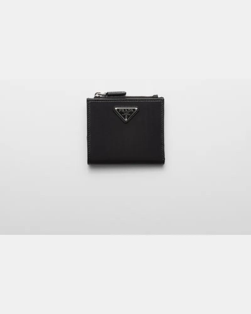 Prada Kleine Geldbörse aus Re-Nylon Schwarz