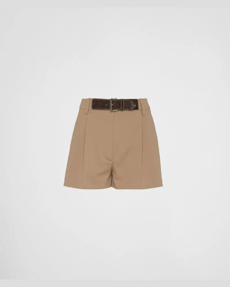 Prada Shorts aus Gabardine Khaki