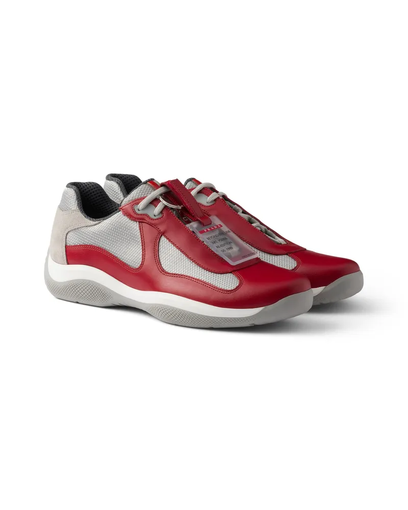 Prada America’s Cup Original Sneaker, Herren, Rot, Größe 11,5 Rot