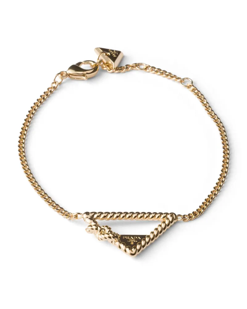 Prada Armband Aus Metall, Damen, Gold Gold