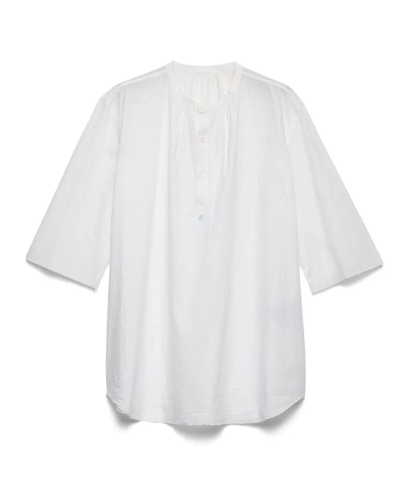 Prada Hemd Aus Baumwolle, Herren, Weiss, Größe Weiss