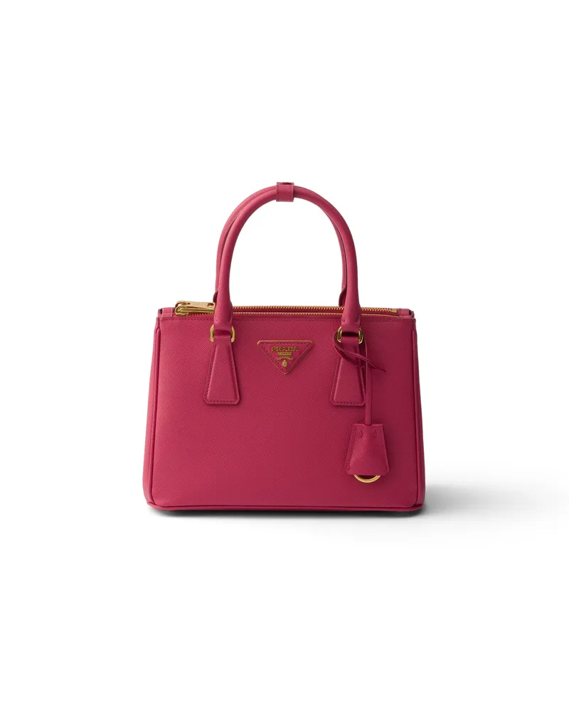 Prada Kleine  Galleria Tasche Aus Saffiano-leder, Damen, Pfingstrose Pfingstrose