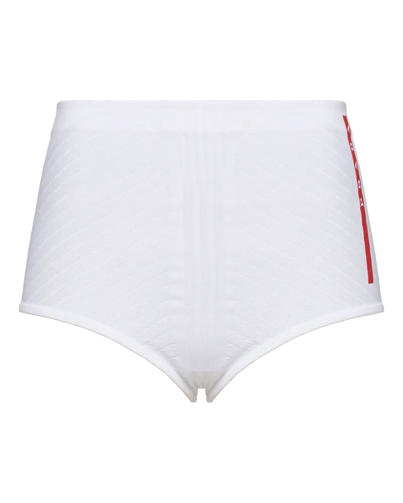 Prada Shorts aus Soft Rec Polyester Weiss