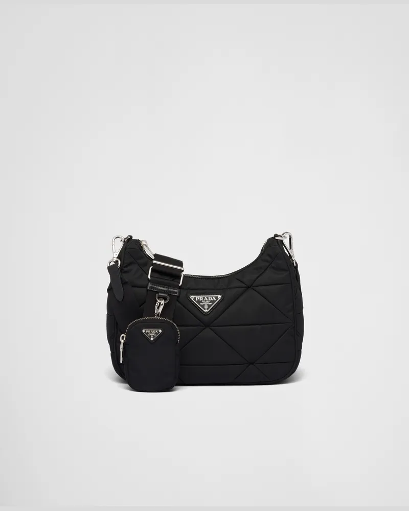 Prada Sack Bag aus gepolstertem Re-Nylon Schwarz