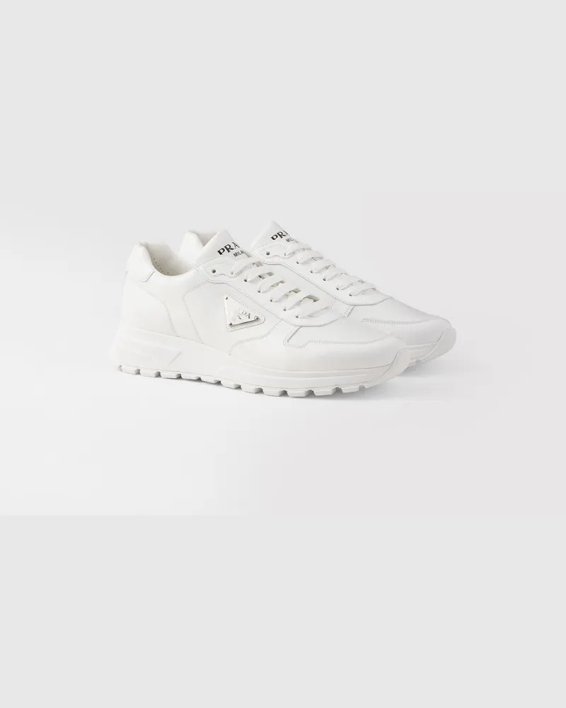 Prada Prax 01 Sneaker aus Leder Weiss