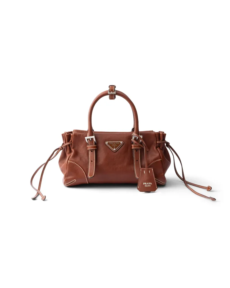Prada Kleine  Karin Tasche Aus Leder, Damen, Palisander Palisander