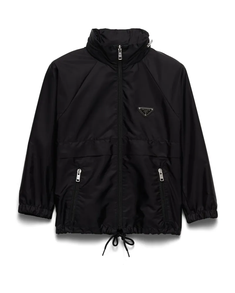 Prada Leichte Regenjacke Aus Re-nylon, Damen, Schwarz, Größe Schwarz