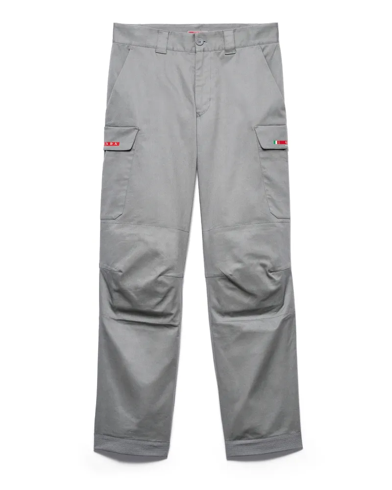 Prada Luna Rossa  Pirelli Hose Aus Stretch-baumwolle, Herren, Grau, Größe Grau