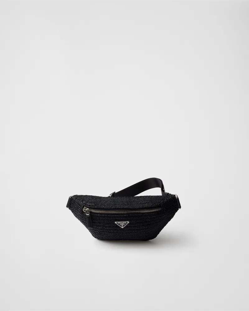 Prada Gehäkelte Gürteltasche Schwarz