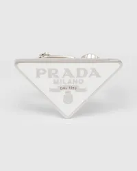 Prada Symbole rechter Ohrclip Weiss