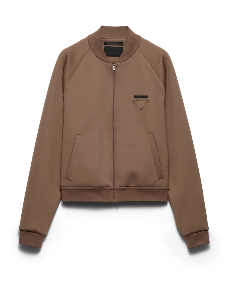 Prada Blousonjacke Aus Technischem Fleece, Herren, Dunkelbraun, Größe Dunkelbraun