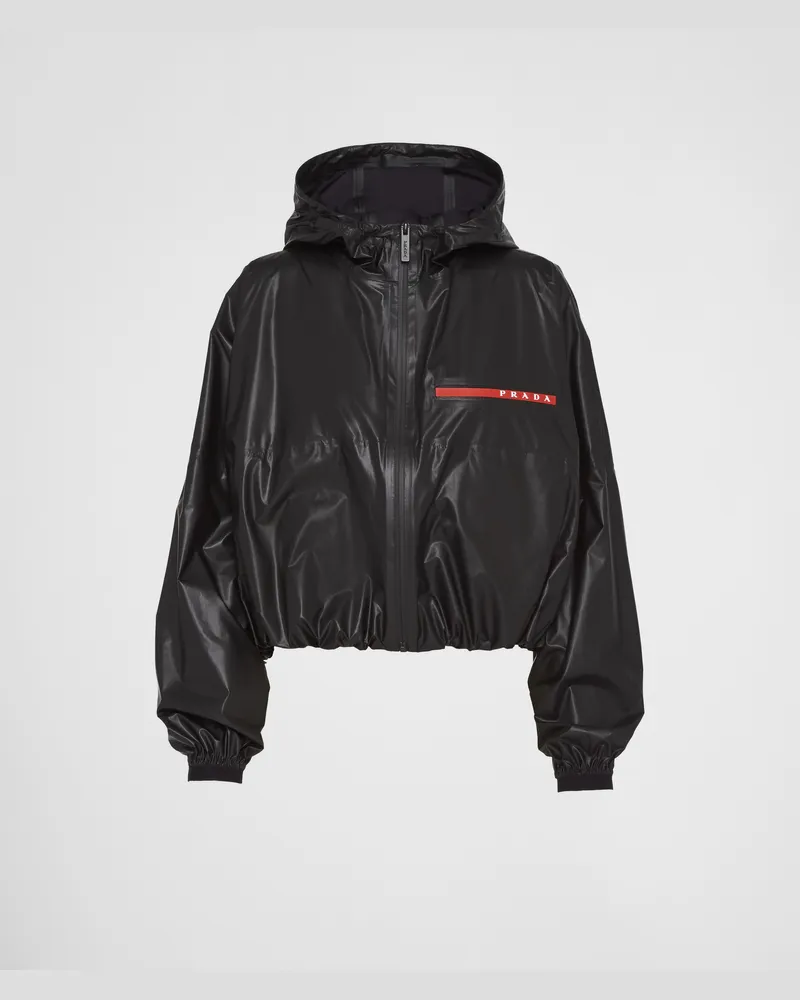 Prada Kapuzenjacke aus Light Re-Nylon Schwarz