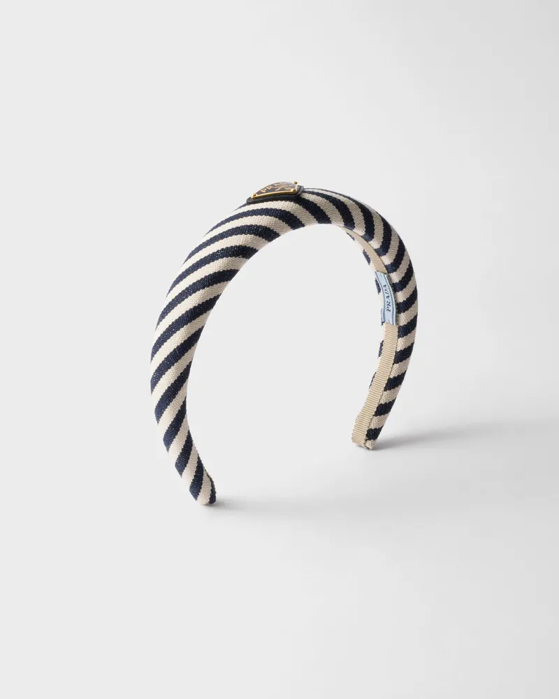 Prada Headband aus Baumwolle Ostseeblau