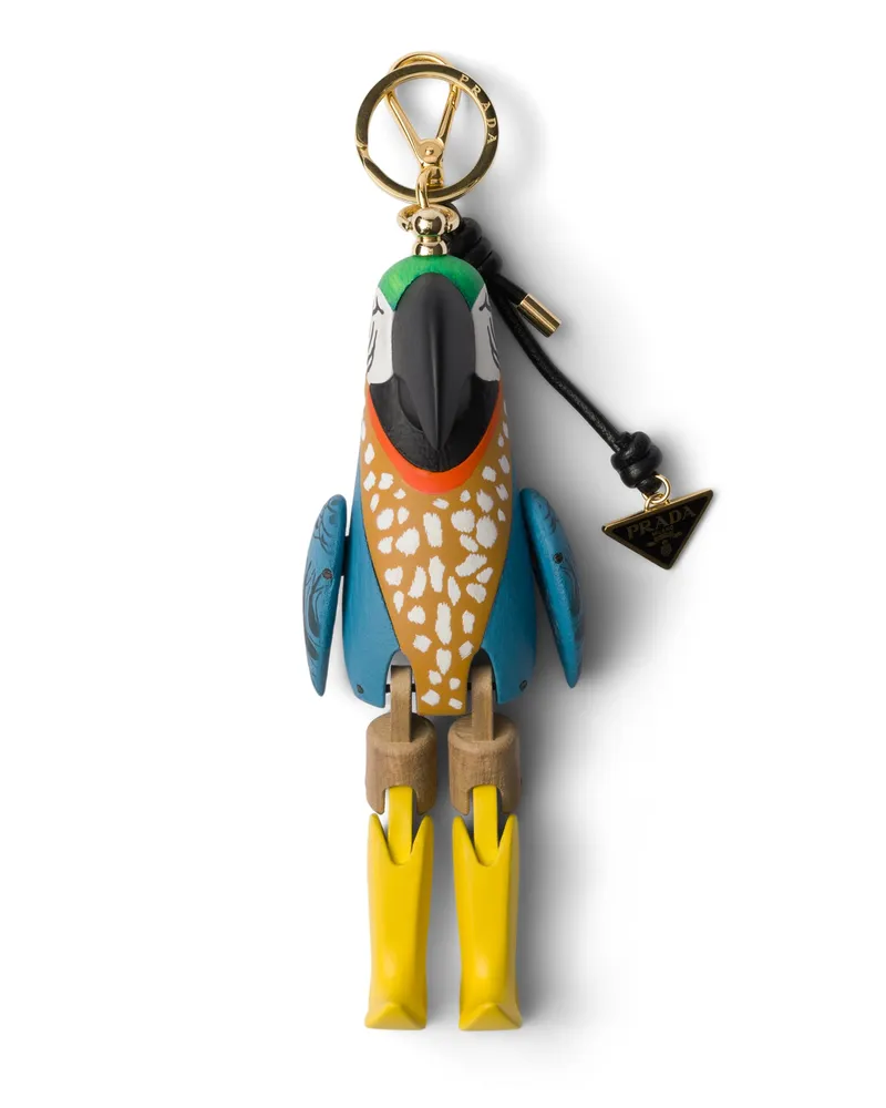 Prada Tier-schlüsselring-anhänger Mit Metallring, Damen, Bunt Bunt