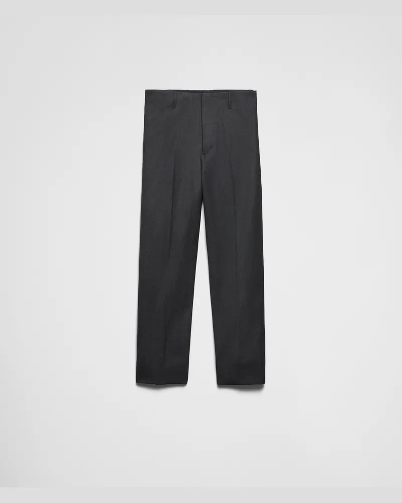 Prada Hose aus Wolle Anthrazitgrau