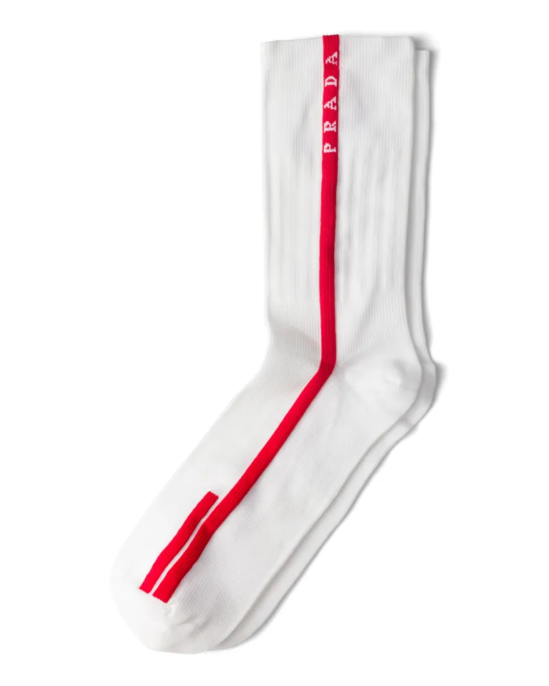 Prada Gestrickte Socken Aus Re-nylon, Herren, Weiss, Größe Weiss