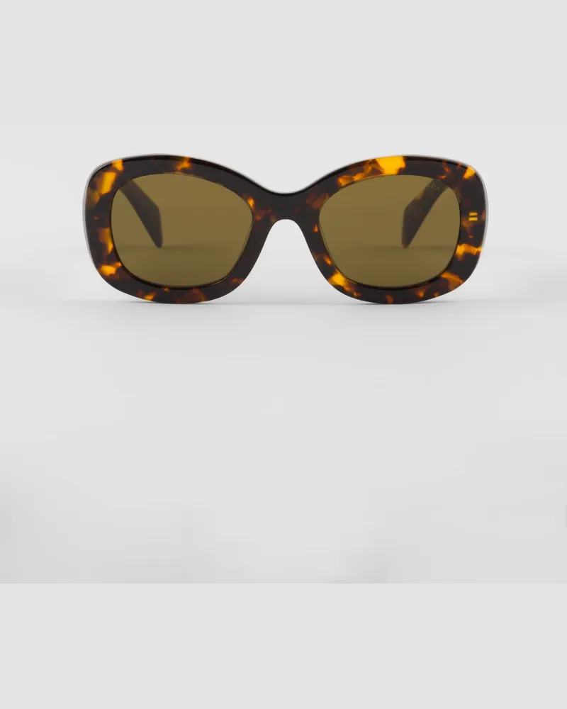 Prada Sonnenbrille mit  Logo Lodengrüne