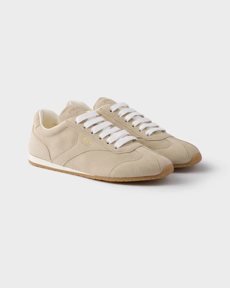 Prada Sneaker aus Wildleder Bimsstein